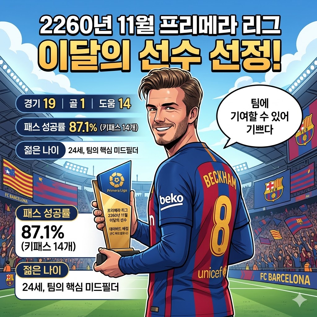 [베컴], 2260년 11월 프리메라리가를 지배하다